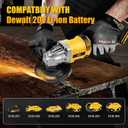 Cordless Angle Grinder Compatible with DEWALT 20V Max Battery, 4-1/2-Inch, 11000 RPM Brushless Motor for Cutting, Grinding, Polishing (No Battery)