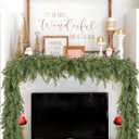 DearHouse 6Ft Pine Christmas Garland, Artificial Greenery Garland Pine Leaves for Holiday Winter Mantel Fireplace Table Runner Centerpiece Christmas Decoration