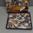 Funny Dog Pizza Jigsaw Puzzle, 1000 Piece Puzzle for Adults, Food Kitchen Puzzles, Animal Pet Lover Challenging Puzzles, Interlock Perfectly No Dust, Gifts for Mother's Father's Day