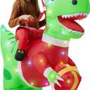 Inflatable Costume Kids Christmas Blow up Costumes with LED Light Funny Riding on Costume for Party Cosplay