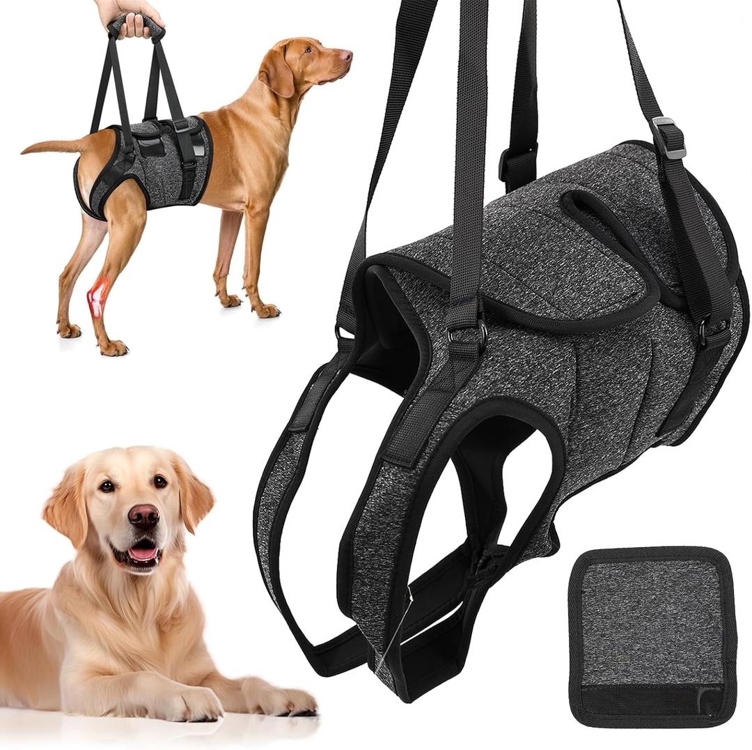 Help Em Up Harness for Dogs - Adjustable Dog Lift Harness & Dog Sling Support for Hind Legs, Senior & Recovering Pets (XL, Dark Gray)