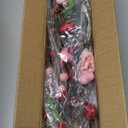 6 Ft Lighted Easter Garland Easter Decorations, Easter Egg Garland with 20 LED Lights Timer Flowers Berried Green Leaves Artificial Spring Garlands Battery Operated for Home Table Mantle Holiday Decor