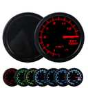 7 Color EGT Gauge,0-1500 F Pyrometer Exhaust Gas Temp Gage Meter Kit 2-1/16" 52mm LED Backlight Black EGT Gauge - Detect and Display The Exhaust Temperatures for Diesel Trucks