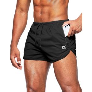 G Gradual Men's Running Shorts 3 Inch Quick Dry Gym Athletic Jogging Shorts with Zipper Pockets (Black) G Gradual Men's Running Shorts 3 Inch Quick Dry Gym Athletic Jogging Shorts with Zipper Pockets (Black)