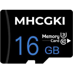 16GB Micro Memory Card High Speed Class 10 TF Memory Card with Adapter for Dash Cam,Camera,Smartphone,Tablet