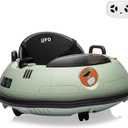 12V Electric Ride on Bumper Car for Toddlers, Kids Bumper Car with Remote Control, 360 Degree Spin, 3 Speed, LED Lights, Dual Joysticks, Safety Belt for 18+ Months Kids, Green