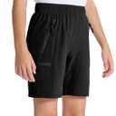 DEVOROPA Youth Boys Hiking Cargo Shorts Lightweight Quick Dry Athletic Running Workout Shorts Water Resistant Zip Pockets Black M (M)
