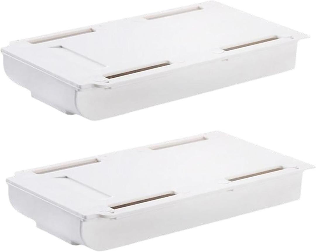 Under Desk Drawer White 2 pcs