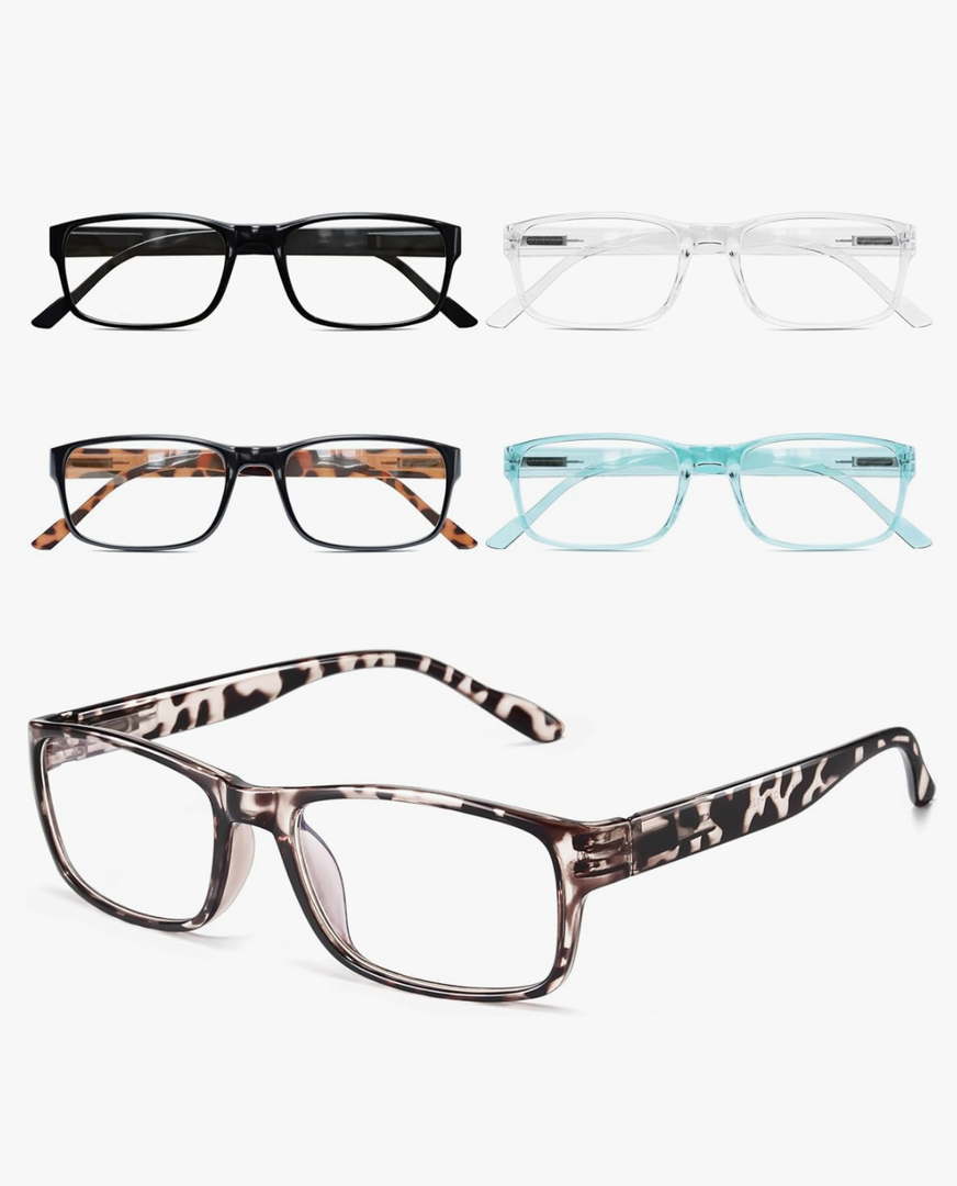 Gaoye Professional Reading Glasses for All Day - Computer Readers with Blue Light Protection - Value Pack +1.0