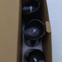 Eldnacele Black Flameless Flickering Candles with 6H Timer, 3D Wick Realistic Battery Operated Real Wax LED Pillar Candles Set of 3 Home Wedding Party Halloween Decoration(D3” x H4”5”6”)