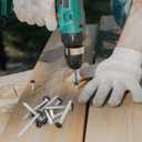 Black Head 100 PCS #8x2 Stainless Steel Phillips Pan Head Wood Screws,Stainless Steel 18-8 A2(304) Screw,Home Screw Kit by QISHENG