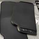 CAR PASS Piping Luxury Faux PU Leather Two Front Car Seat Covers, Waterproof Anti Slip Seat Covers Compatible with Front Seat Armrests,Universal Fit for Suvs,Vans,Trucks, Airbag Compatible(All Black)