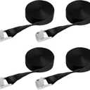 Tie Down Straps,1" x 16Ft Adjustable Cam Buckle Tie Down Cinch Strap for Packing Black 4 Pack,Packing Straps Heavy-Duty for Cargo/Luggage/Kayak/Truck/SUV/Car Roof Rack (XK 25 mm * 5000 mm * 4 pcs Black)