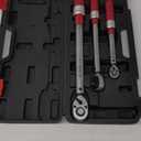 1/4 3/8 1/2-inch Drive Click Torque Wrench, 3Pcs Torque Wrench Set 20-240 in.lb, 5-45 ft.lb, 20-160 ft.lb, Dual-Direction Adjustable 72-Tooth Torque Wrench for Bike, Moto, Car Maintenance