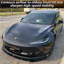 Front Bumper Lip Splitter for 2024-2026 Tesla Model 3 Highland, Front Lip Spoiler Performance Style Air Chin Body Kit Glossy Black Finish