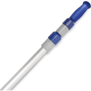 Poolvio 15 FT Telescopic Pool Pole - Adjustable 3 Piece Aluminum Pool Skimmer Pole for Pool Cleaning Skimmer Nets Vacuum Heads & Brushes, Strong Grip & Lock