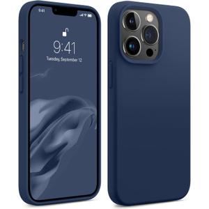 AOTESIER Magnetic for iPhone 13 Pro Max Phone Case, [Compatible with MagSafe][Military Shockproof Protection] Silicone Case with Soft Anti-Scratch Microfiber Lining, 6.7 inch, Navy