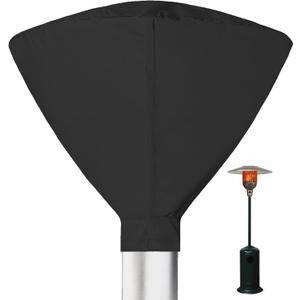 Hoypeyfiy 34 inch Patio Heater Cover with Zipper and Storage Bag Waterproof Outdoor Round 34"D Heater Top Cover, Dustproof and UV-Resistant (Black)