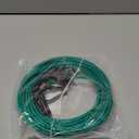 Dog Tie Out Cable 50FT-300Lbs,Heavy Duty Dog Leads Line for Yard with Swivel Hook,Medium Large Dogs Leash&Chains for Outside,Rust Chew Proof Dogs Run Cable for Outdoor Camping(Green Cyan, 50FT)