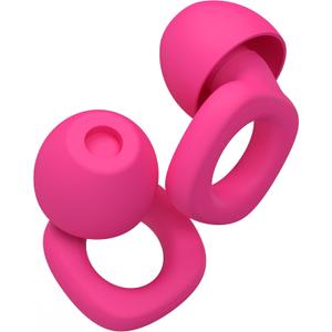 2 x Audree Soft Ear Plugs for Noise Reduction, Reusable Flexible Earplugs for Sleep, Travelling, Focus, Study & Noise Sensitivity, 28dB Noise Cancelling, 8 Silicone Ear Tips in XS/S/M/L, Rose