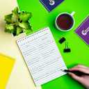 Rosmonde Steno Pads Spiral 6x9 12 Pack, Gregg Ruled Steno Pad, Assorted Colors, 80 Sheets (160 Pages) Long Lasting, Bulk B2B Value Pack, Bulk Steno Notebooks Top Spiral Steno Book for Office & Home