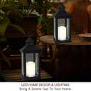 2 x 2-Pack 14" Candle Lanterns Outdoor Waterproof Decorative Flickering Lights with Timer - Cool White Decorative Indoor LED Lanterns Battery Operated