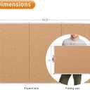 VIZ-PRO 96" x 48" Large Cork Bulletin Board, Foldable & Wall-Mounted Notice Pin Board with Silver Aluminum Frame, for School Home Office - 8' x 4' Corkboard