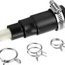 Dreyoo 1 Set Dishwasher Drain Hose Adapter Compatible with Insinkerator Garbage Disposals, Dishwasher Hose Connector Include Inlet Connector, Clamp and Spring Clamps