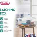 Sterilite 12-Pack Latching Box, Under Bed Storage Bins with Lids, Clear Plastic, 15 Quart - Heavy-Duty Organizing Containers for Closet, Bathroom, and Office