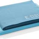 E-Cloth Microfiber Cleaning Cloth Glass Kit - Microfiber Towel Window Cleaning Kit - Microfiber Towels for Cars, Windows, Mirrors, & More - Alaskan Blue (1-Pack)