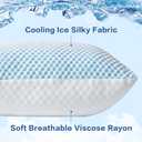 EASELAND Firm Pillows Shredded Memory Foam with Adjustable Fill - King Size Set of 2, Removable Cooling Cover for Hot Sleepers, Cool Bed Pillow for Side Back Stomach Sleepers