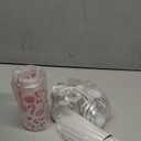 Whaline 20Pcs Christmas Candy Plastic Cups with Lids and Straws Clear Xmas Winter Party Drinking Cups Peppermint Candy Cane Reusable Tumblers for Holiday Party Supplies