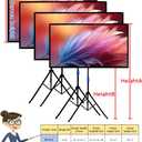 Projector Screen with Stand Outdoor 100 inch 4K HD 1.5-Gain Wrinkle-Resistant Movie Screen, 160 Viewing Angle, Projection Screen for Movie Night and Indoor 100in
