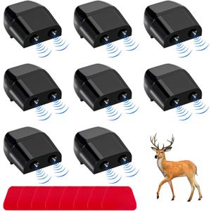 8 PCS Deer Whistles for Car, Auto Save a Deer Warning Device, Universal Deer Horn with Rubber Pads to Avoid Collision, Animal Alert Motorcycle Car Accessories (Black)