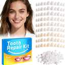 Temporary Tooth Repair Kit: Moldable Thermal Beads Replacement Kit Replace Missing or Broken Tooth Filling The Gap - Come with 3 Shades 10 Size