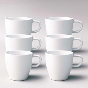 6-Pack 10oz Unbreakable Coffee Mugs, Microwave Safe Premium Drinkware (Up to 320), Lightweight Shatterproof White Cups for Keurig, Kids, RV & Camping, BPA-Free (White), Small