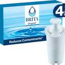 Brita Standard Water Filter for Pitchers and Dispensers, BPA-Free, Reduces Copper, Cadmium, and Mercury Impurities, Lasts Two Months or 40 Gallons, Includes 4 Filters for Pitchers