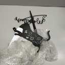 Cat Solar Lights Outdoor Garden Decor,40 Black Cat Stake with Color Changing Crackle Glass Ball Light,Metal Cat Silhouette Welcome Sign for Yard,Lawn,Pathway,Patio,Unique Gift Ideas