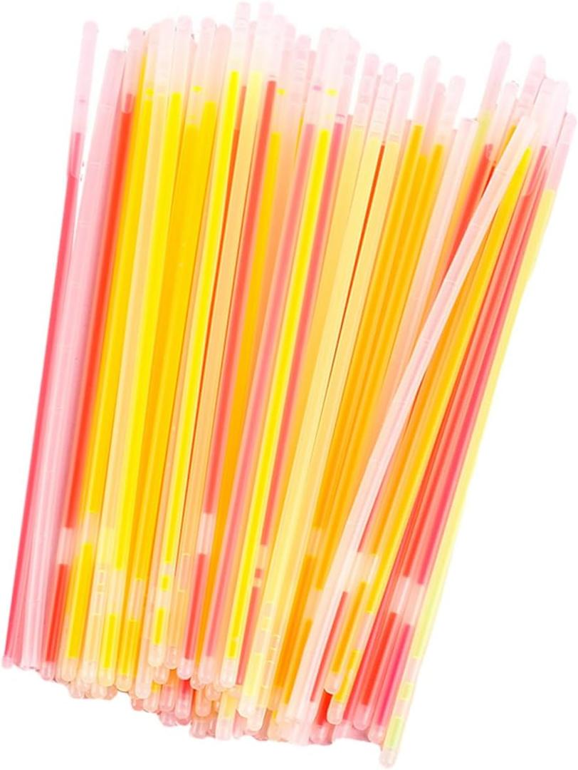 Milisten 100pcs Glow Sticks Set Colorful Bracelets for Parties Diy Decorations for Camping Year Eve and Carnival Celebrations