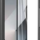 for Samsung Galaxy Z Fold 6 Front Frame with Tempered Glass Screen Protector, Durable Sturdy Cover Compatible with Galaxy Z Fold 6 5G 2024 (Black)
