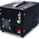 PCP Air Compressor,Built-in Power Converter,Portable 4500Psi/30Mpa,Water/Oil-Free,PCP Rifle/Pistol and Paintball Tank Air Pump, Powered by 12V Car DC or Home 110V AC with Oil-Moisture Filter