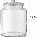 4 Gallon Glass Jar with Lid Large Cookie Jar with Big Opening Airtight Food Storage Canister Canning Jars for Flour Sugar Dog Treats Pasta Candy Glass Containers with Lids for Kitchen Pantry