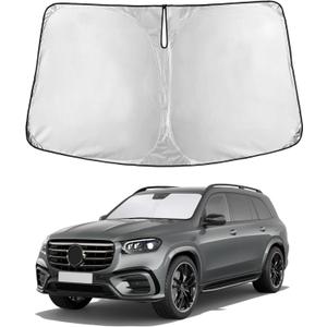 EcoNour Windshield Sunshade Compatible for Mercedes Benz GLS 2020-2025 2026 | Sun Visor for Front Windshield & Window Sun Shade Cover, UV Heat Blocker & Protector, Car Accessories