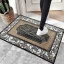 Welcome Door Mat, Washable Front Door Mat Outside Entrance with Non-Slip Rubber Backing 17x29''