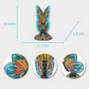 Rezpuao Solar Butterfly Garden Statues,Butterfly Decor for Outdoor,Resin Colorful Butterflies Figurine with Solar Light for Patio,Balcony,Yard,Lawn Ornament,Perfect Garden Gift