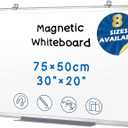 SWANCROWN Magnetic White Board 30 x 20 Inches Dry Erase Board, Hanging Whiteboards for Door, Office, Home, Dorm- Teachers/Students/Family