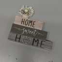 Cinnvoice 4 Pcs Farmhouse Wooden Tabletop Decor Eucalyptus Leaves Spring Rustic Tiered Tray Decor Home Sweet Home Table Centerpiece for Centerpiece Table Decoration Housewarming Gifts