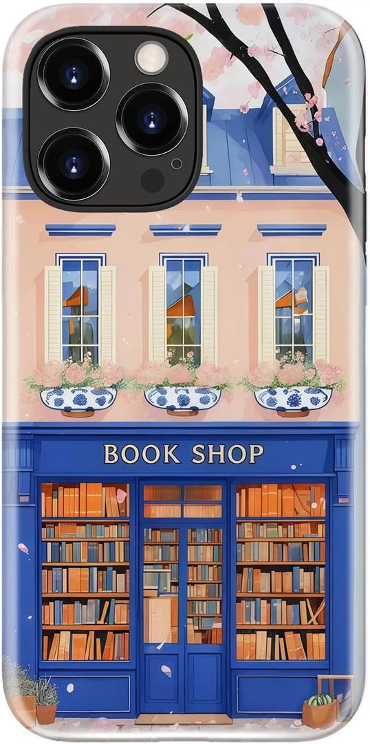 Esdot for iPhone 15 Pro Max Case Cute - Wireless Charging - Preppy Floral