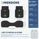 FLORICH Car Floor Mats, Heavy Duty Floor Mats for Cars, 3 Piece All-Weather Floor Mats with Anti-Slip Backing, Universal Trim-to-Fit, Waterproof Automotive Floor Mat for Cars Trucks SUV (Green)