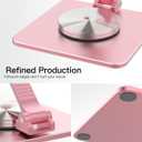 Cell Phone & Tablet Stand for Desk, Aluminum Adjustable Holder for iPhone, iPad & Smartphones || Foldable Mount with 360 Swivel, Stable Base & Portable Design for 49.7in Devices, Pink